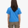 T-shirt court ample en coton bio - Bleu Pacifique