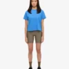 T-shirt court ample en coton bio - Bleu Pacifique
