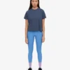 T-shirt court ample en coton bio - Bleu pétrole