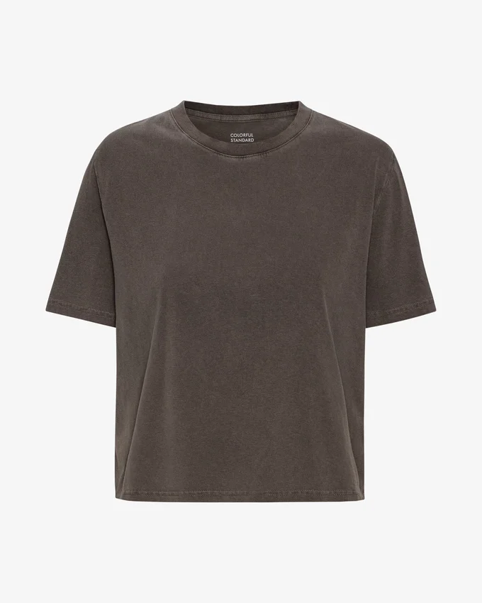 T-shirt court ample en coton bio - Faded Mud