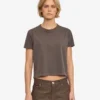 T-shirt court ample en coton bio - Faded Mud