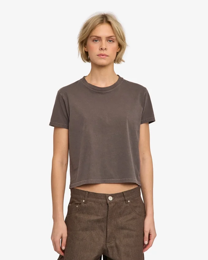 T-shirt court ample en coton bio - Faded Mud