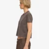 T-shirt court ample en coton bio - Faded Mud