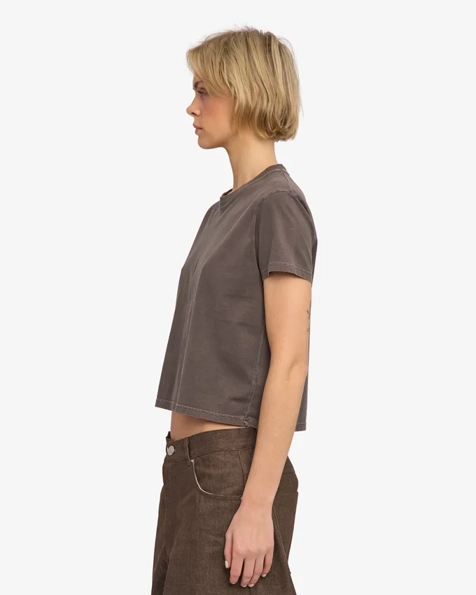 T-shirt court ample en coton bio - Faded Mud
