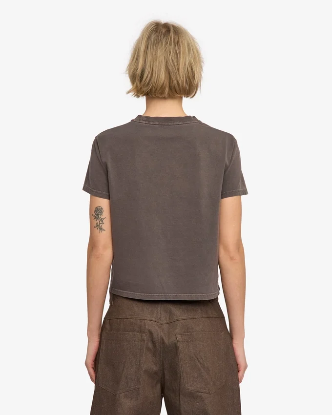 T-shirt court ample en coton bio - Faded Mud