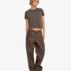 T-shirt court ample en coton bio - Faded Mud