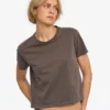 T-shirt court ample en coton bio - Faded Mud