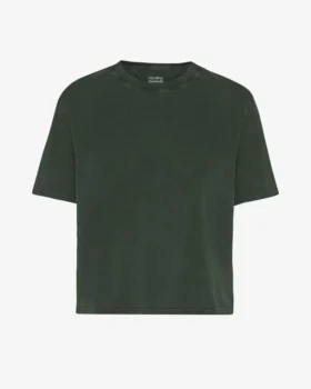 T-shirt court ample en coton bio - Forêt de minuit