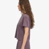 T-shirt court ample en coton bio - Grape délavé
