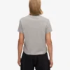 T-shirt court ample en coton bio - Gris chiné