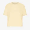 T-shirt court ample en coton bio - Jaune pâle