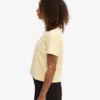 T-shirt court ample en coton bio - Jaune pâle