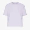 T-shirt court ample en coton bio - Lavande pâle