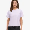 T-shirt court ample en coton bio - Lavande pâle