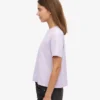T-shirt court ample en coton bio - Lavande pâle
