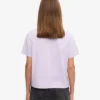 T-shirt court ample en coton bio - Lavande pâle
