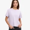T-shirt court ample en coton bio - Lavande pâle