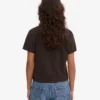 T-shirt court ample en coton bio - Marron café