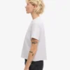 T-shirt court ample en coton bio - Mélange neige