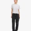 T-shirt court ample en coton bio - Mélange neige