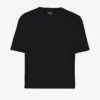 T-shirt court ample en coton bio - Noir intense