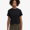 T-shirt court ample en coton bio - Noir intense