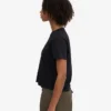 T-shirt court ample en coton bio - Noir intense