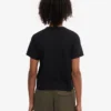 T-shirt court ample en coton bio - Noir intense