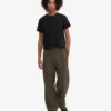 T-shirt court ample en coton bio - Noir intense
