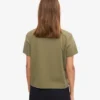 T-shirt court ample en coton bio - Olive poudré