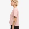 T-shirt court ample en coton bio - Rose délavé