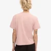 T-shirt court ample en coton bio - Rose délavé