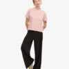 T-shirt court ample en coton bio - Rose délavé
