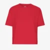 T-shirt court ample en coton bio - Rouge écarlate