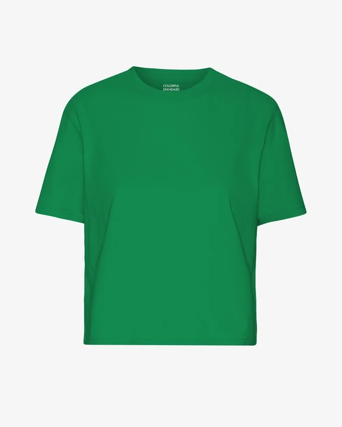 T-shirt court ample en coton bio - Vert Kelly