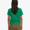 T-shirt court ample en coton bio - Vert Kelly
