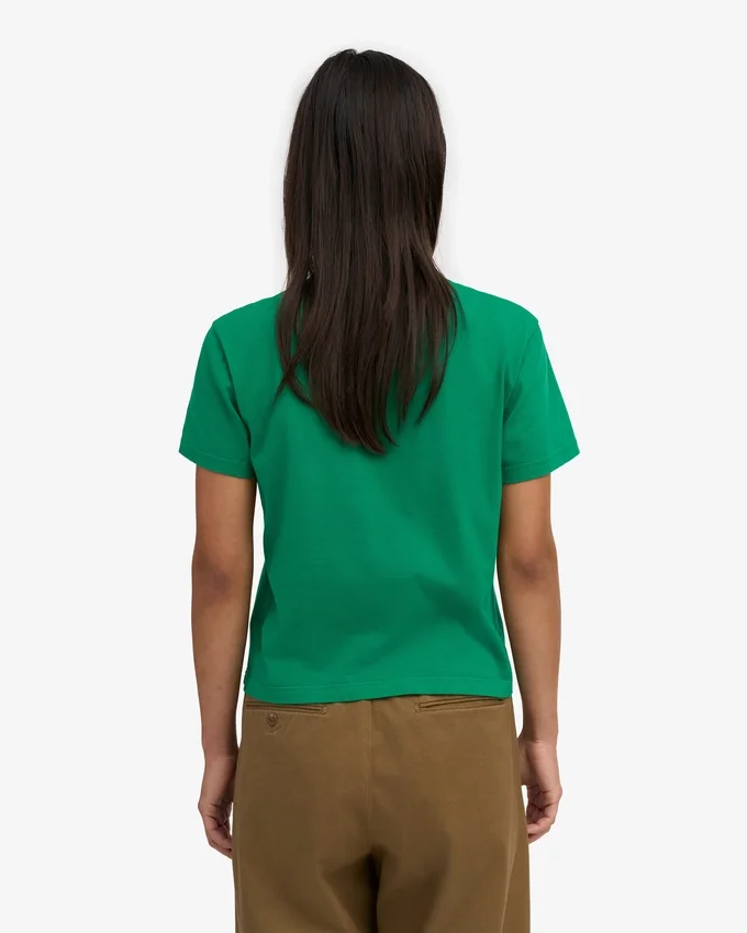 T-shirt court ample en coton bio - Vert Kelly