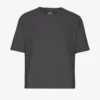 T-shirt court ample en lin bio – Gris lave
