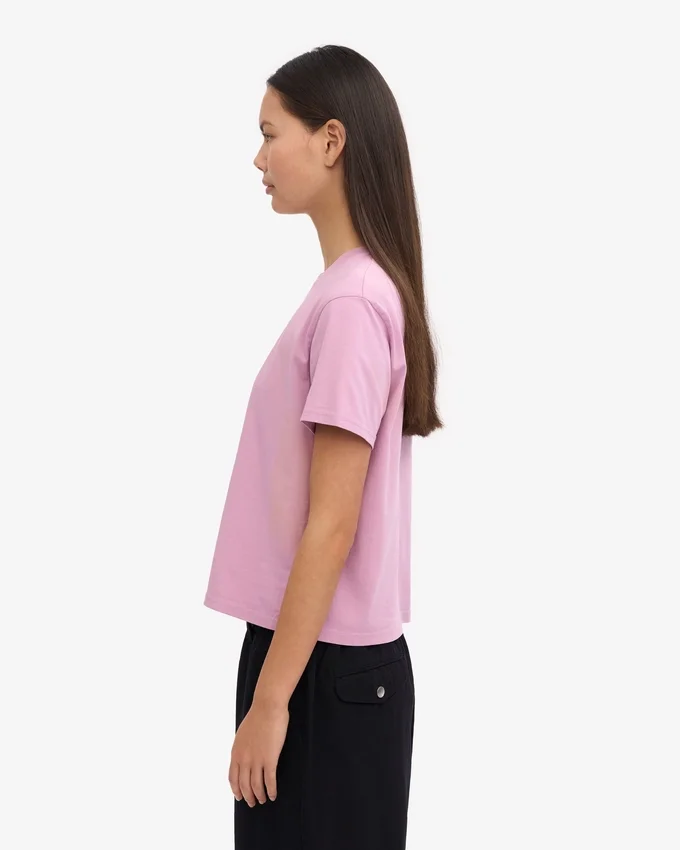 T-shirt court et ample en coton bio - Fleur de cerisier