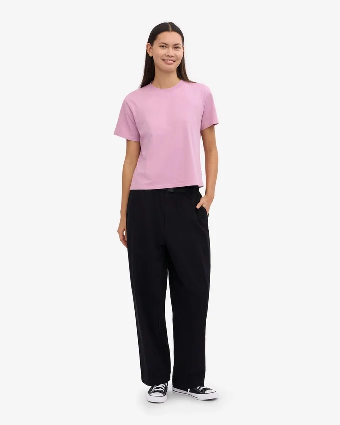 T-shirt court et ample en coton bio - Fleur de cerisier