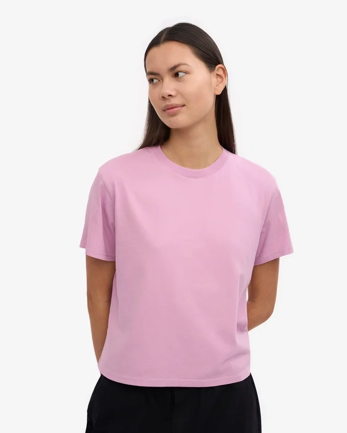 T-shirt court et ample en coton bio - Fleur de cerisier