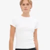 T-shirt côtelé bio - Blanc optique