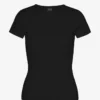 T-shirt côtelé bio - Noir intense