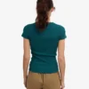 T-shirt côtelé bio – Vert océan