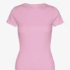 T-shirt en coton bio à côtes - Fleur de cerisier