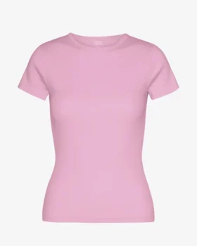 T-shirt en coton bio à côtes - Fleur de cerisier