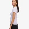 T-shirt en coton bio à côtes - Lavande pâle