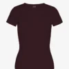 T-shirt en coton bio à côtes - Rouge sang de bœuf
