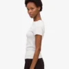 T-shirt en jersey côtelé bio - Mélange neige