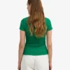 T-shirt en maille côtelée bio - Vert Kelly